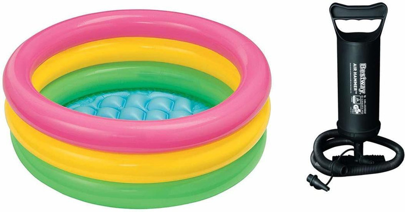 Lariox Inflatable Baby Pool Bath Water Tub for Kids(Multicolor)