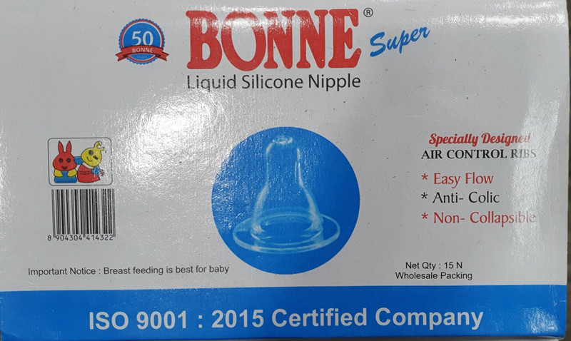 BONNE LIQUID SILICONE NIPPLE 15 PCS Variable Flow Nipple(Pack of 15 Nipples)