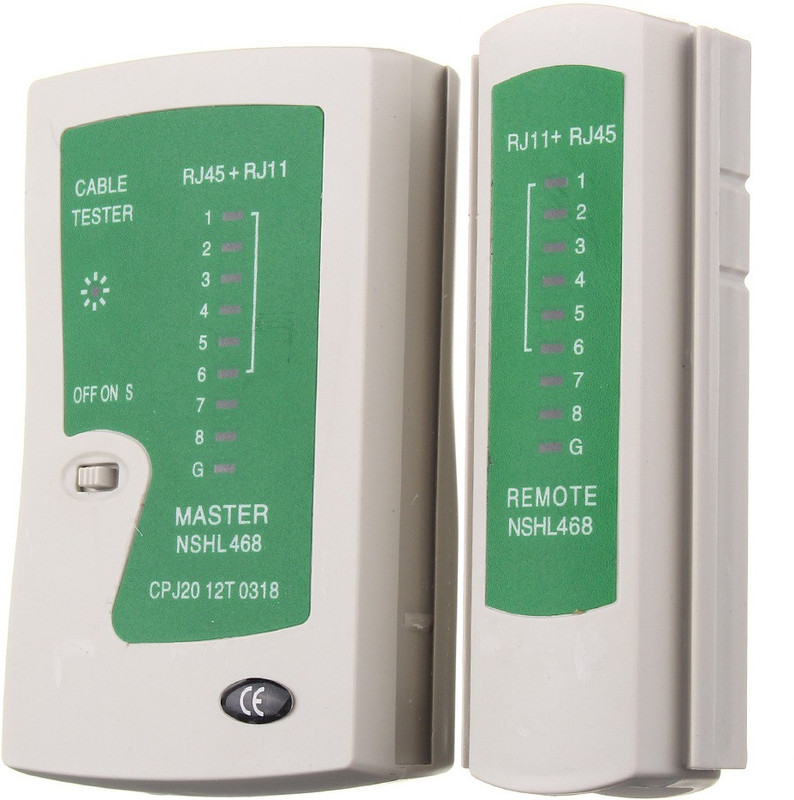 Frackson Original RJ45 and RJ11 LAN network Ethernet internet cable Tester RJ 45 Cat5 RJ 11 / 12 Network Cable Tester for RJ45 RJ11 RJ12 CAT5 CAT 6 UTP Network Interface Card(Green)