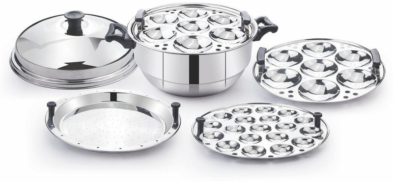 Luxuria HEAVY GAUGE SUMO IDLY POT STEAMER & COOKER 14 IDLIES (LPG & INDUCTION FRIENDLY) (4 PLATES- 14 IDLIES) Induction & Standard Idli Maker(4 Plates , 14 Idlis )