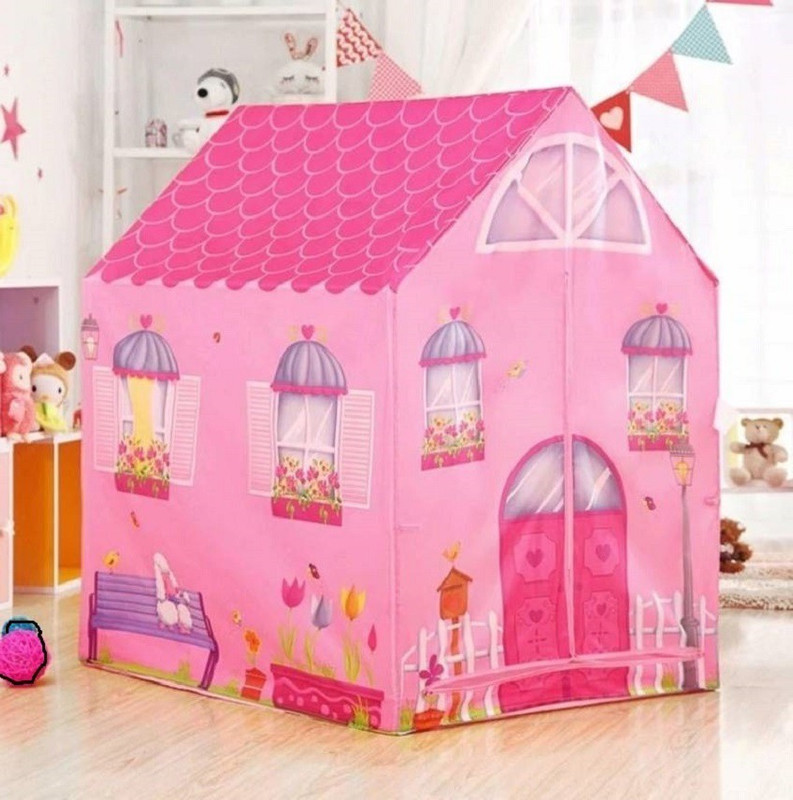 srenterprise Water and Fire Proof Plastic Doll Tent House for Kids(Pink)