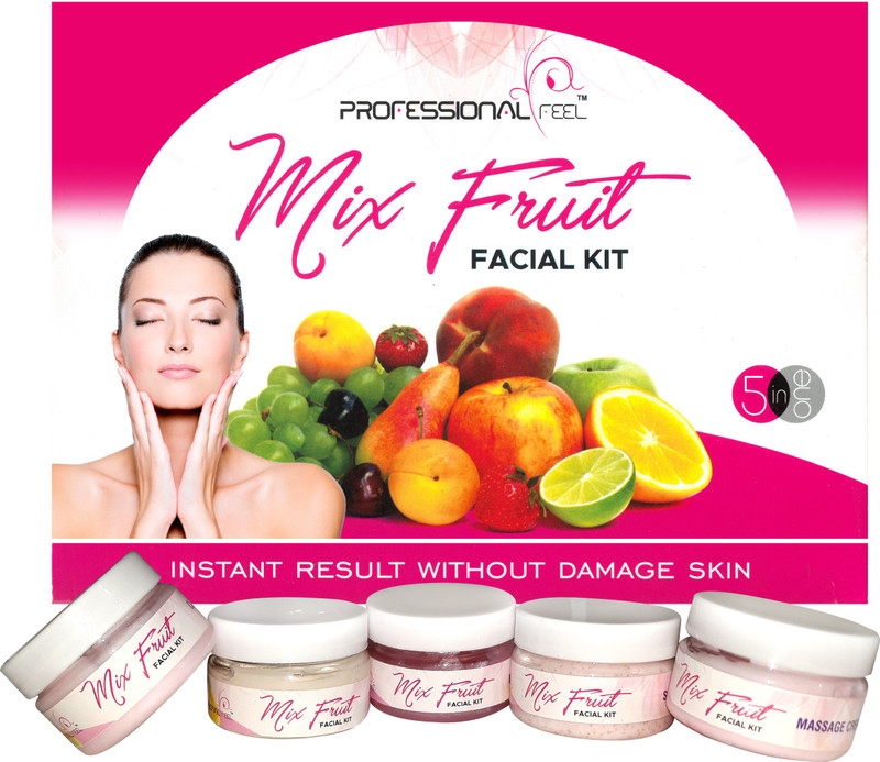 PROFESSIONAL FEEL Mix Fruit Beauty Parlour Facial Kit For Women & Men All Type Skin Solution(250 g)