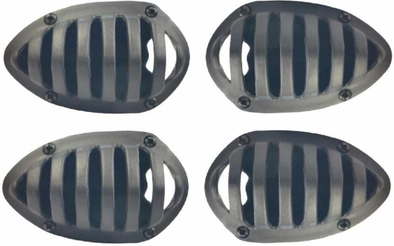 Ramanta PVC Material (Set of 4 PCs) Indicator Grill Set for FZ/FZS/FZ-FI/FZ-16 Bike Headlight Grill(Black)