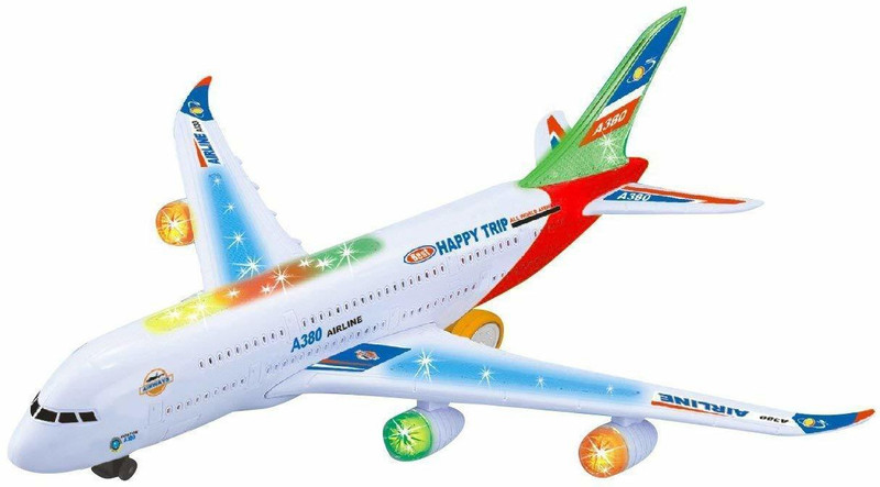 HATELLO Toy World Jet Aircraft Aeroplane with Flashing Lights and Jet Engine Sounds(Multicolor)