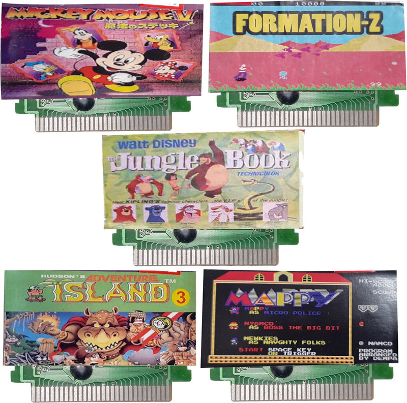 VK MART 8 Bit Tv Video Game Cassette like mappy,island3,g-book,formation-z,mickey mouse Gaming Accessory Kit(Multicolor, For Wii)