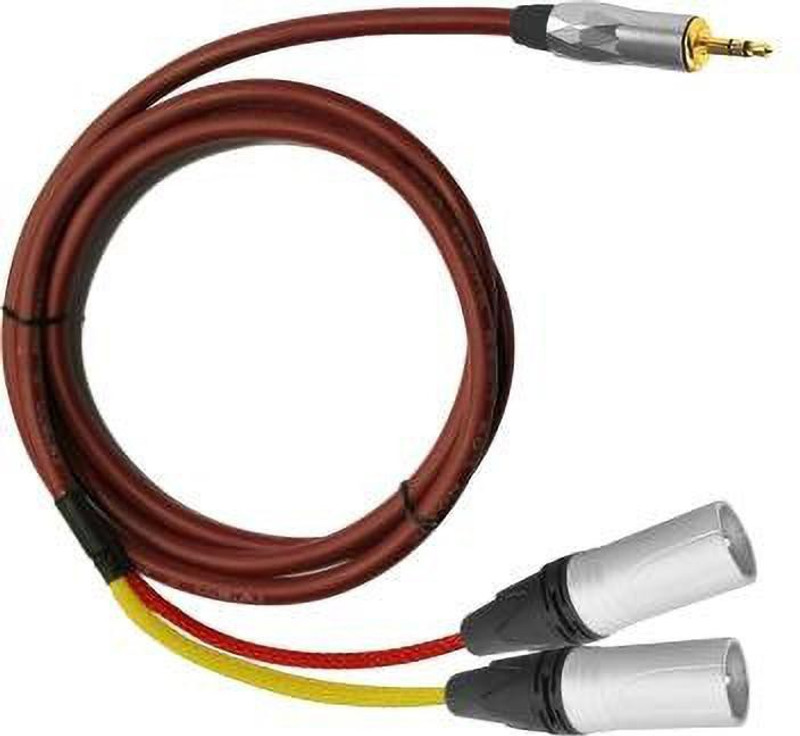 MX Ep 3.5mm Stereo to Dual XLR Male Y Splitter Breakout Cable Patch Cable Unbalanced Straight TRS Patch Cable(3 m in Length)