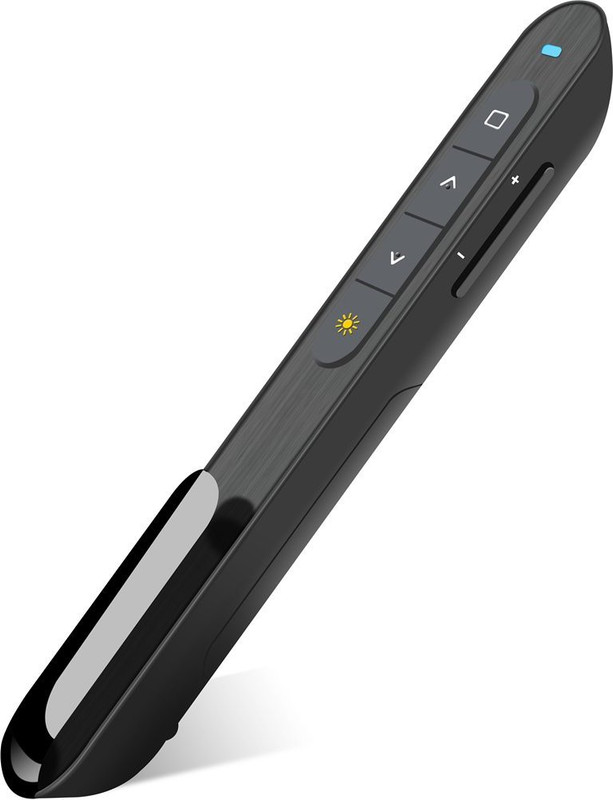 VIBOTON Wireless Presenter,USB Presentation Remote Control Pen,PPT Laser Pointer Slider Changer Controller Remote Control Pen. Presenter(Black)