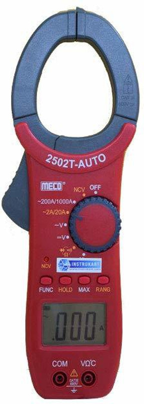 Meco 2502T Auto 1000A AC Auto/Manual Ranging 3½ Digit 2000 Counts Clamp meter Digital Multimeter(Red 8000 Counts)