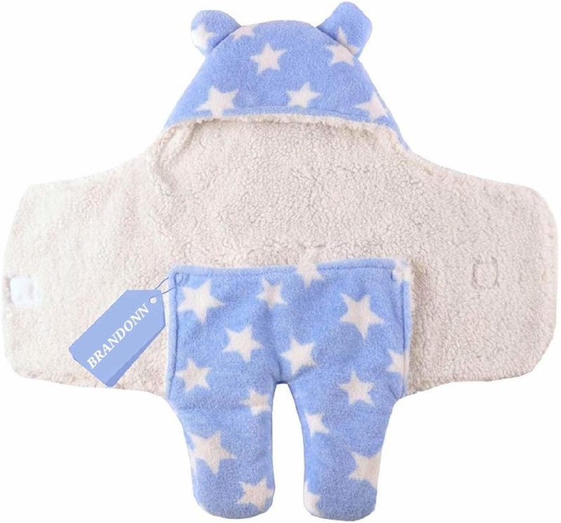 BRANDONN 3 in 1 Baby Blanket Sleeping Bag(Blue)