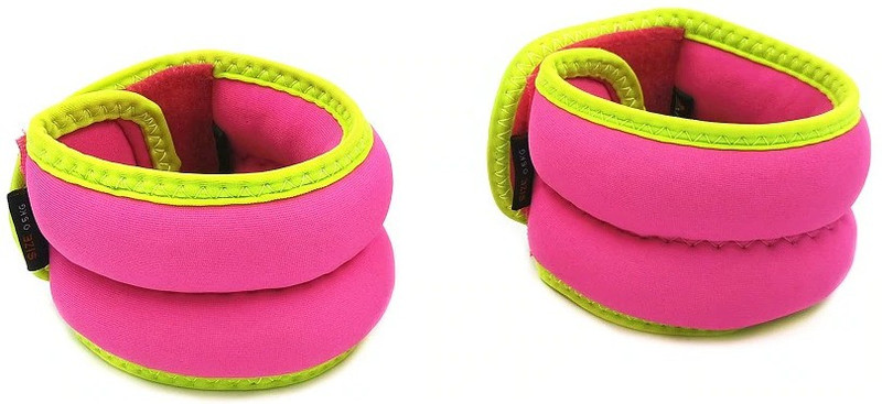 IRIS Neoprene Pink Ankle & Wrist Weights ( 1 Kg x 2 ) Pink Ankle & Wrist Weight(2 kg)