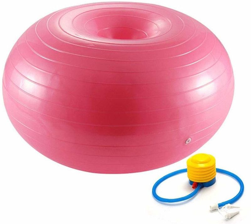 IRIS Fitness Exercise 50 cm Donut Yoga Ball Workout Core Training Stability Ball Gym Ball(With Pump)