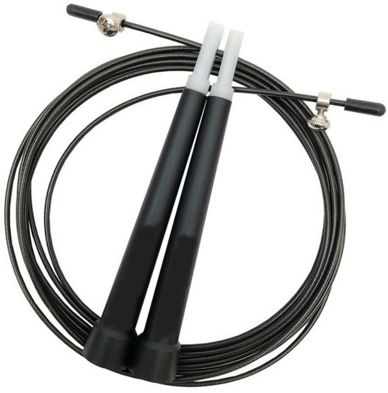 A.K Cable Speed Rope Designed by a Jump Rope World Champion Speed Skipping Rope(Black, Length: 320 cm)
