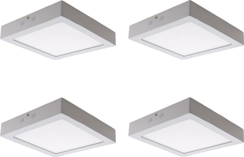D'Mak 22 Watt Square LED Surface Mounted Panel Light, Cool White Mounted Panel Cool White Pack Of 01 Ceiling Light Ceiling Lamp(White)