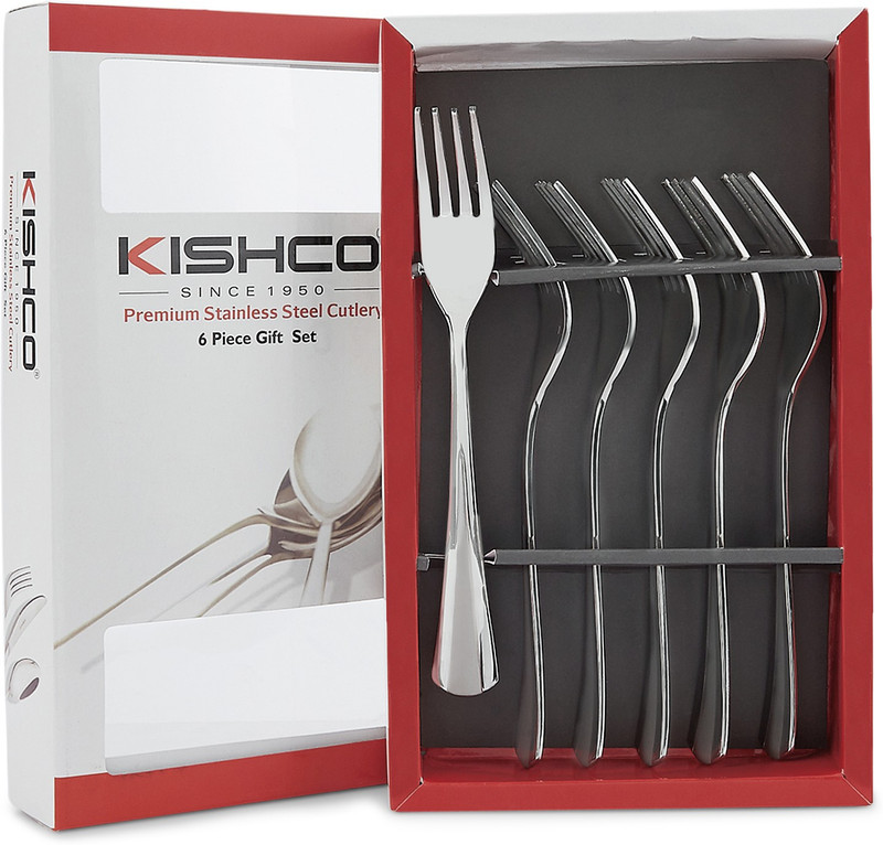 Kishco Milan Table Fork Stainless Steel Cutlery Set(Pack of 6)