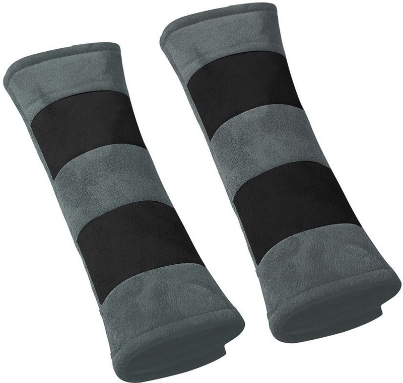 WolkomHome grey black car seatbelt cover Seat Belt Cover(Pack of 2)