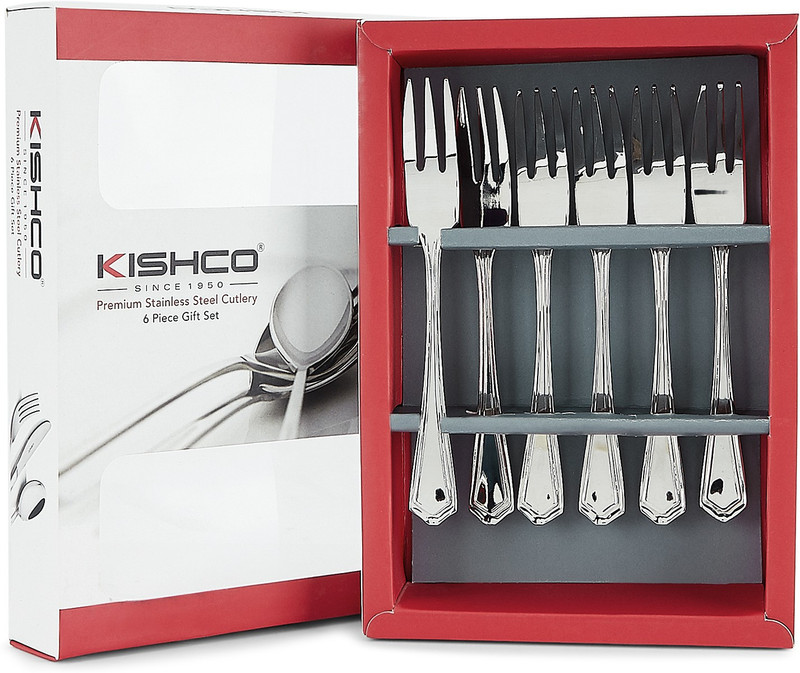 Kishco Lighthouse Pastry Fork Disposable Stainless Steel Cutlery Set(Pack of 6)
