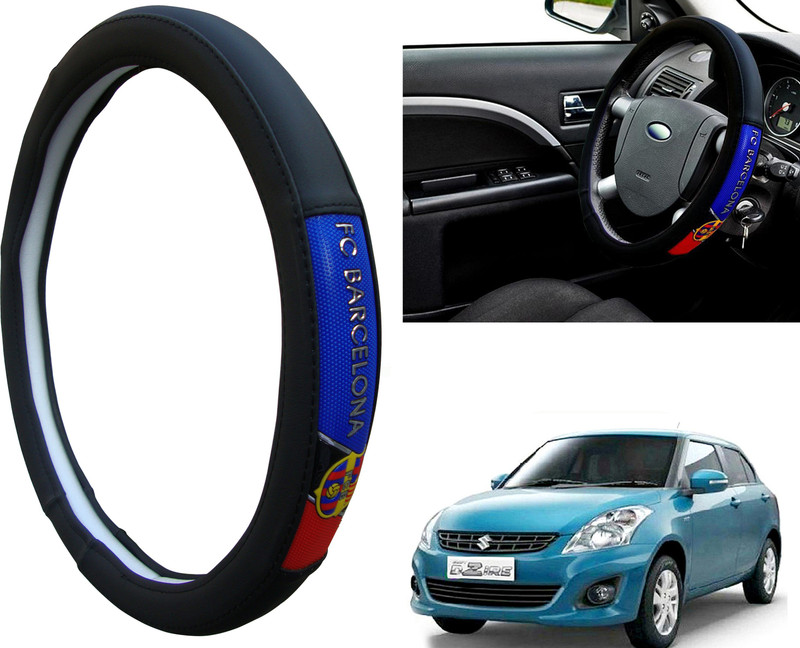WolkomHome Steering Cover For Maruti Swift Dzire(Black, Red, Blue, Leatherite)
