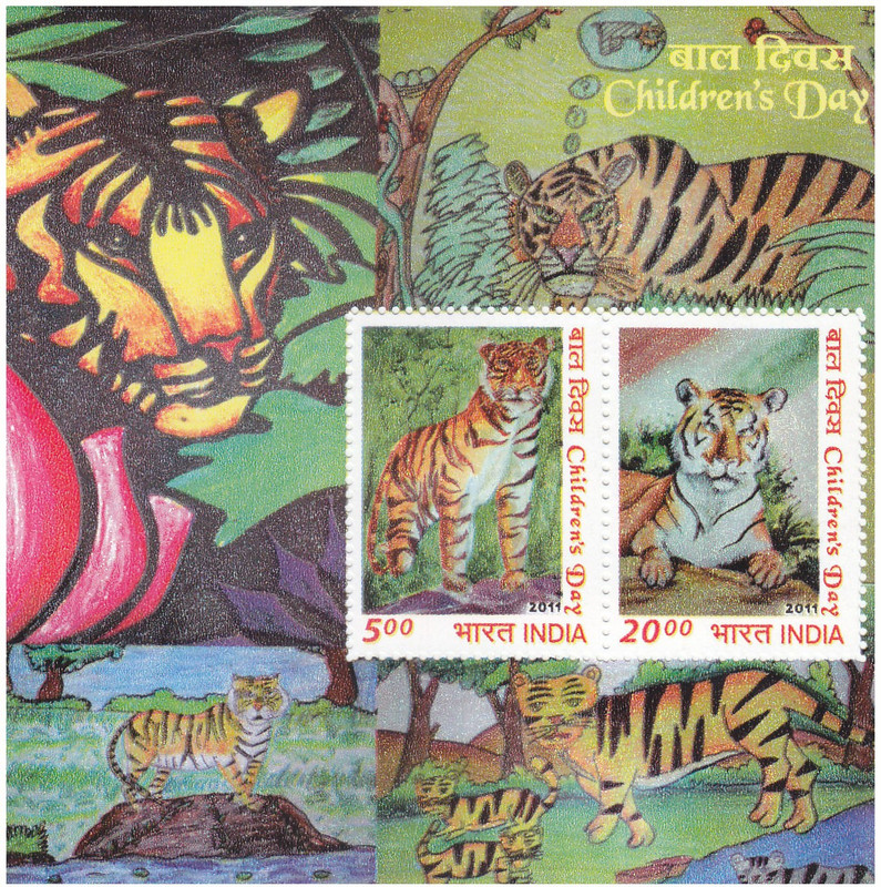 Phila Hub 2011 CHILDREN DAY (SAVE THE TIGER) MINIATURE SHEET MNH CONDITION Stamp Page Sheet(2 Stamps)