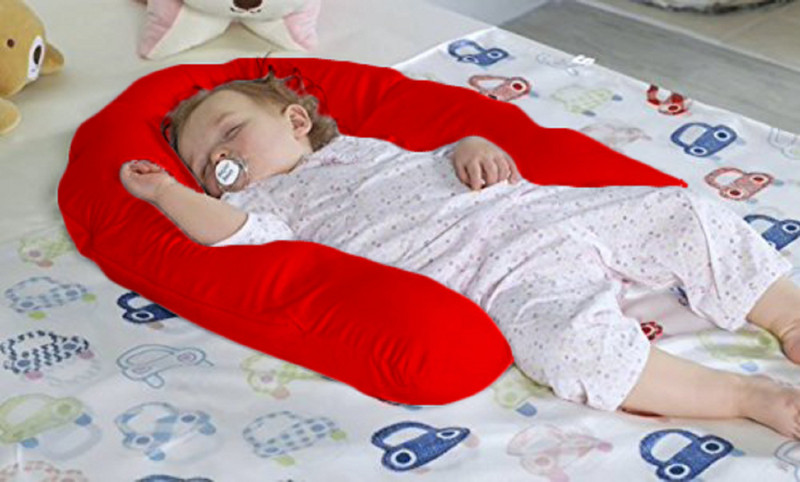 Pexmoon Pillow New Born Portable Feeding Pillow/Nursing Pillow/Lounger/Sleeping Pillow | Infant Support for Baby and Mom with Detachable Cover Breastfeeding Pillow