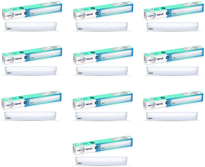 Wipro 5 Watt LED tubelight Batten (Color-White/6500K,Size: 1 feet)- Pack of 10 5 W 27.5 cm Tube Light(White, Pack of 10)