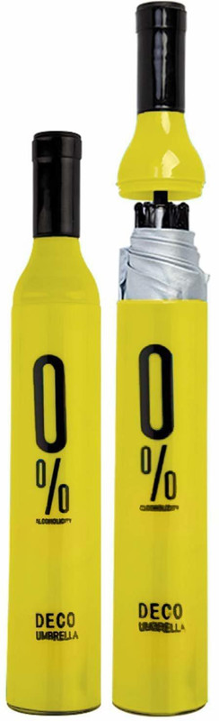 MGNLR Yellow Bottle Shape Compact & Folding Umbrella Translucent Reflector Umbrella(25 cm)