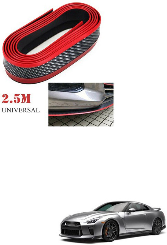 XZRTZ Plastic Car Bumper Guard(Black, Red, Pack of 1, Nissan, Evalia)