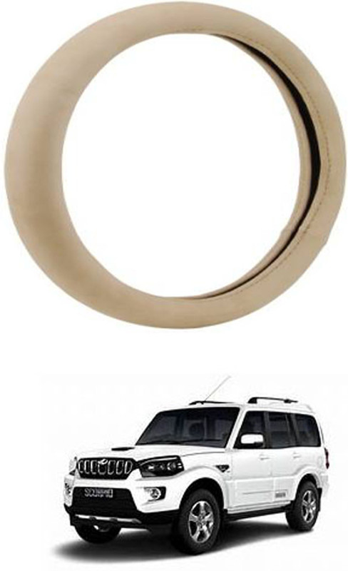 RONISH Steering Cover For Mahindra Scorpio(Beige, Leather)