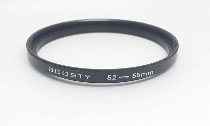 BOOSTY Lens Step Up Filter Ring Stepping Adapter Metal 52mm To 55mm 52-55MM Lens Step Up Filter Ring Stepping Adapter Metal Step Up Ring(52 - 55 mm)