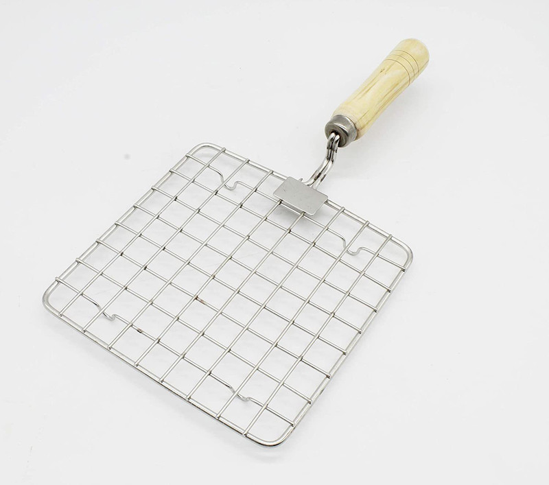 eKitchen Small Stainless Steel Roasting Grill 1 Slice Toast Rack(Stainless Steel)