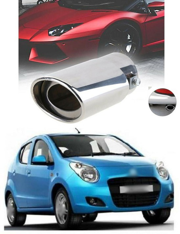 XZRTZ Universal Stainless Steel Car Exhaust Tail Muffler Tip Pipes Fit Pipe - Fit Pipe Diameter 1.5 to 2.3 inch (Silver) A159 Car Silencer(Title)