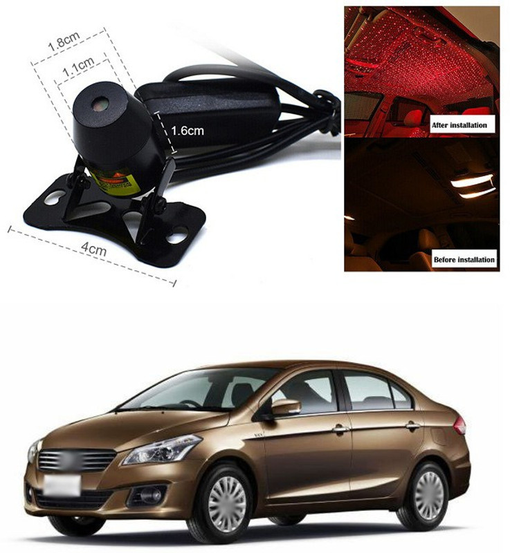 PECUNIA LED Car Atmospheres Lamp Interior Ambient Star Light USB Remote Control Night Romantic Decoration A164 Car Fancy Lights(Red)