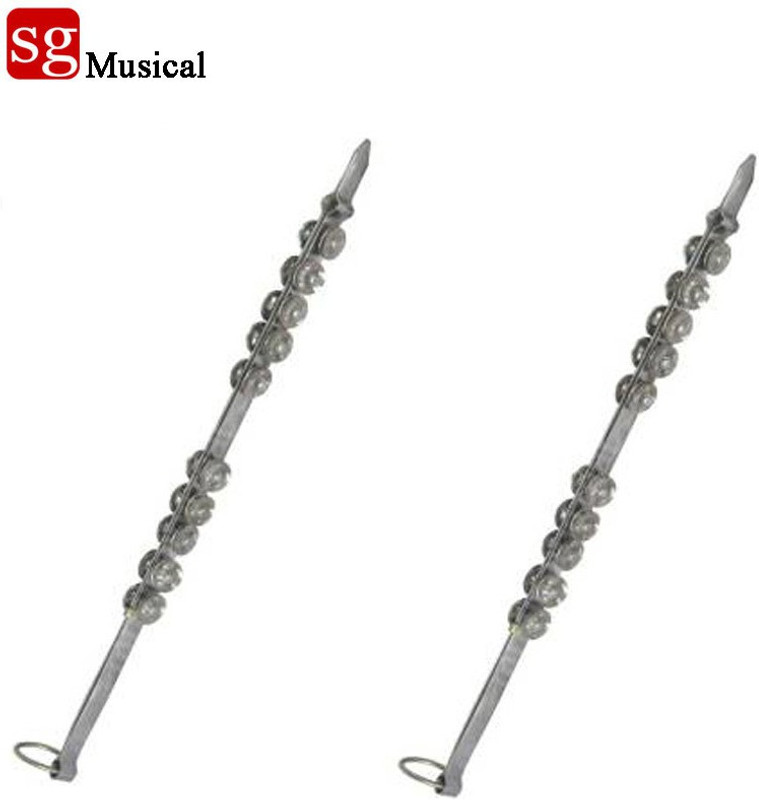 SG MUSICAL SGM-DFR5 e Steel Chimta - Musical Fire Tongs - With Jingles For Kirtan/Bhangra Chimta Instrument