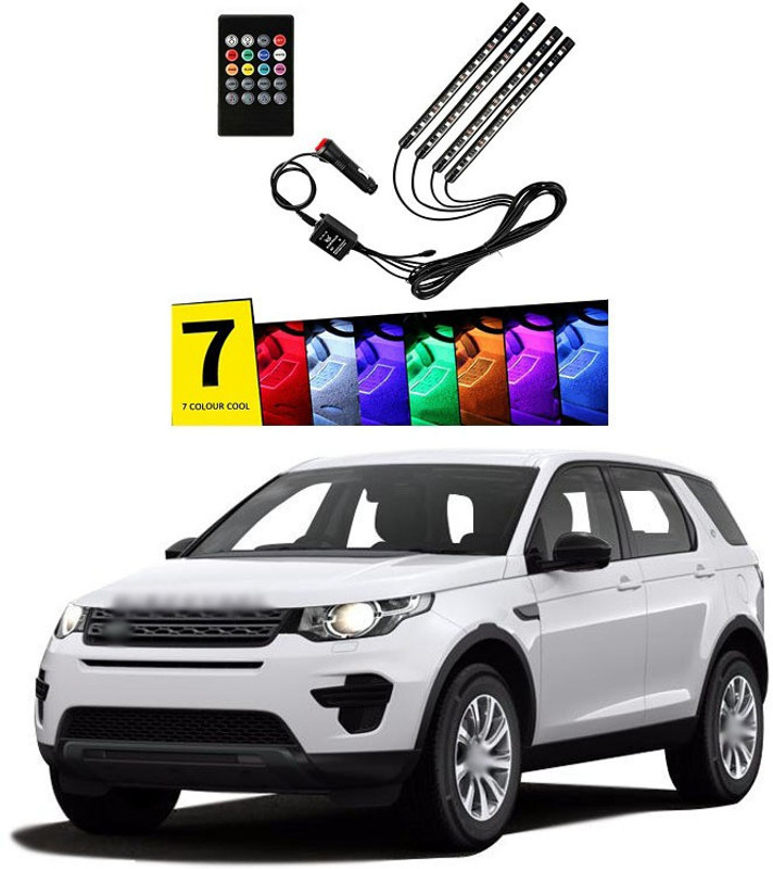 XZRTZ 55 LED DC 12V Multicolour Music Car StripLamp Light For Car Interior Under Dash Lighting Kit with Sound Active Function and Wireless Remote Control C1 Car Fancy Lights(Multicolor)