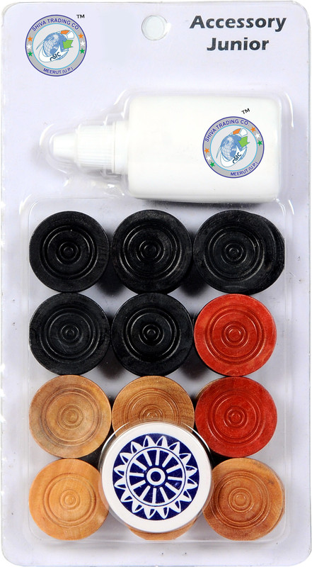 STC Wooden Top Grade Carrom Coins Carrom Pawns(Pack of 25)