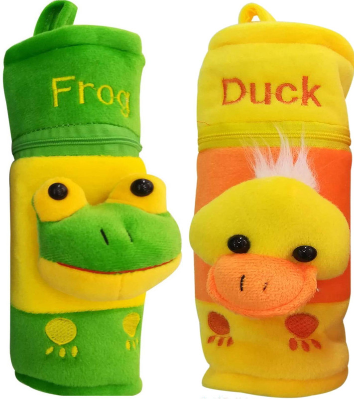 Mopslik Cute Velvet Good Quality Baby Warm Bottle Cover - Duck+Frog(Multicolor)