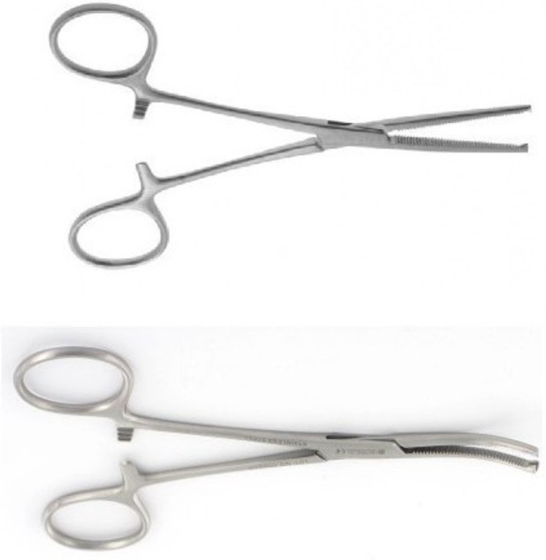 Agarwals Kochers Artery Forceps 6" Straight And Curved (Set Of 2) Utility Forceps