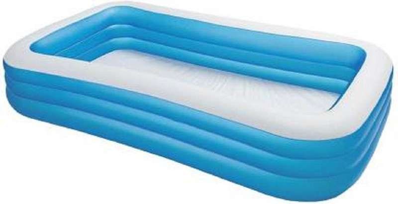 ASHA Rectangle Family Pool Inflatable Swimming Pool (Blue, White) Inflatable Swimming Pool(Blue, White)