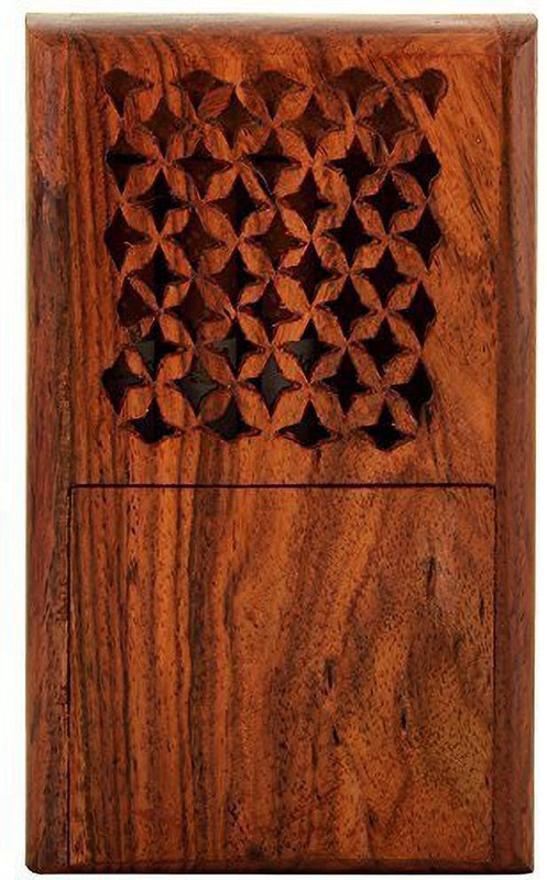 Kesha Spree Handmade Wooden Pocket Cigarette Case Holder - Export Quality - Suitable for Cigarette Case Upto 4 Inch Brown Wood Ashtray(Pack of 1)