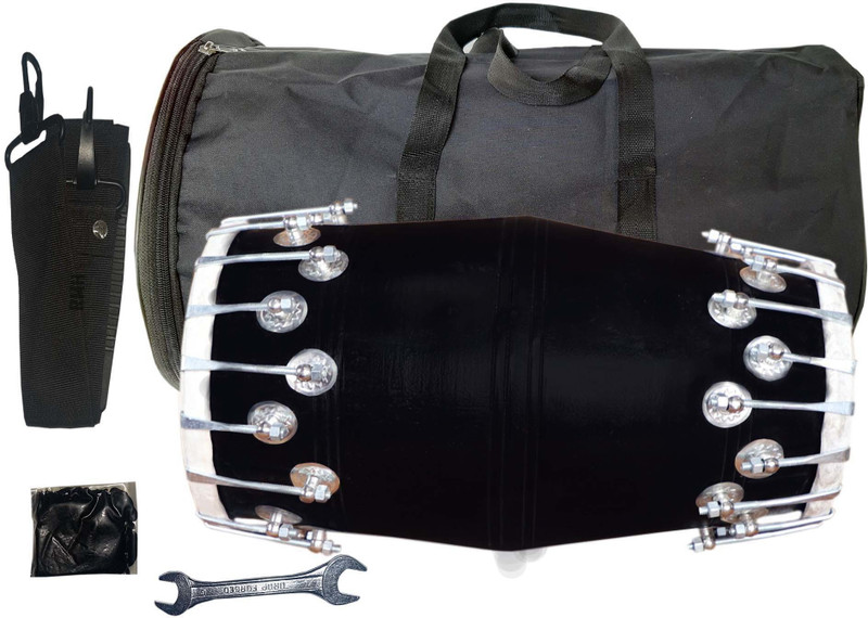 RAM musical FTK-BBD 6586 Nut & Bolts Dholak(Black)