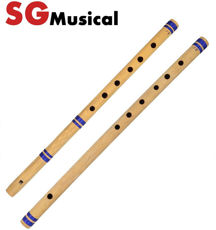 SG MUSICAL SGM-65F Set Of Fipple & Transverse Bamboo Flute For Beginners, Both A Scale Flute Bamboo Flute(40 cm)
