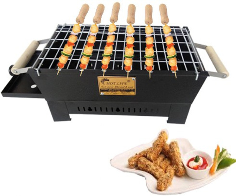 HOT LIFE Charcoalgrill(Anegthi)with6SkewerswoodenHandle Charcoal Grill