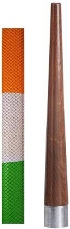 Dinetic Pair of 1 Tri Colour Grip ( Tiranga Grip ) + 1 Wooden Grip Cone Super Tacky(Pack of 2)