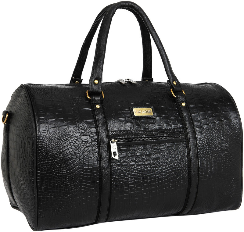 FUR JADEN Textured Leatherette Weekender Stylish and Spacious Duffle Bag for Travel Duffel Without Wheels