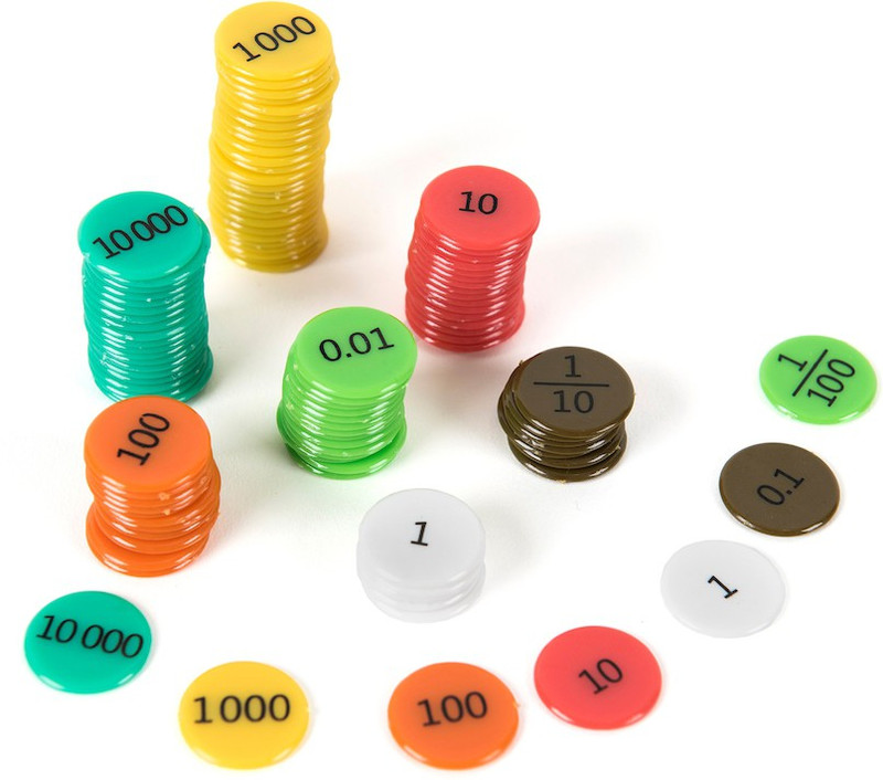 THE LABWORLD Place Value kit counters Kids Math Learning Education Activity Games Toy for School or Classroom Set of 140 pcs(Multicolor)