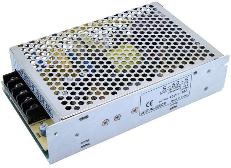 DHRUV-PRO Led Indicator 24 Volt / 3 Amp DC Output Power Supply Metal Case Type Power Supply Adaptor AC Input 100/240vAC 72 Watts Computer PSU with 3 SATA Cables(Silver)