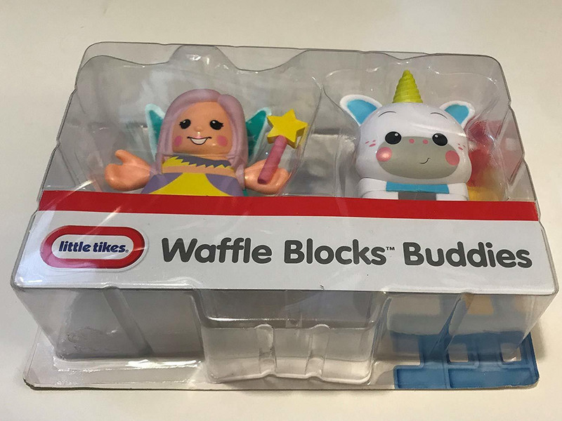 Little Tikes Waffle Blocks Double Figure Pack- Fairy/Unicorn Rattle(Multicolor)