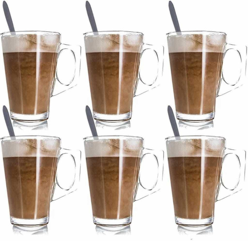 Joy2u Pack of 6 Glass Best quality tranarent tea and coffee cup(Clear, Cup Set)