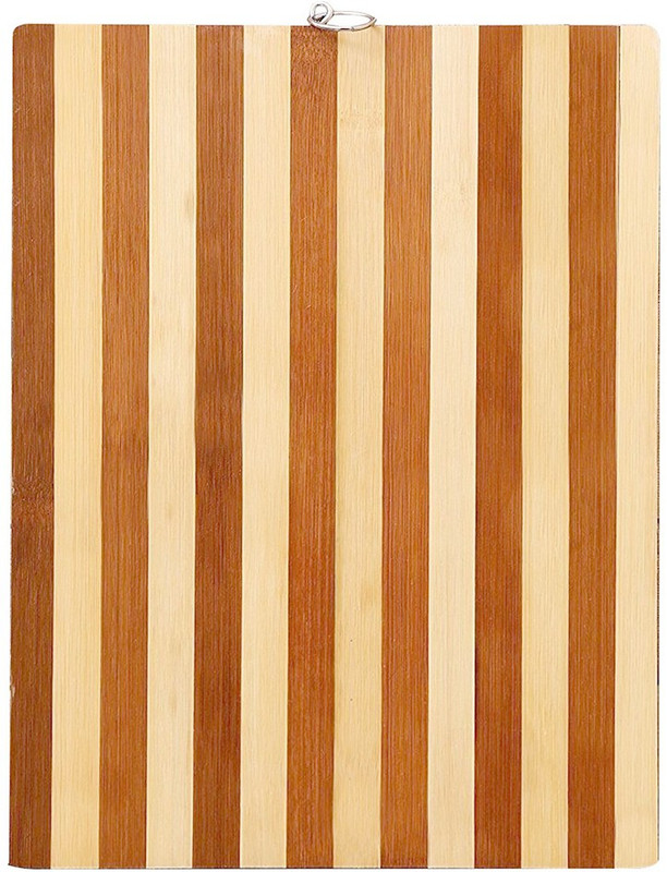 Anweshas High Quality Bamboo Vegetable Fruits Chopping Board 32 x 22 cm Wooden Cutting Board(Beige, Brown Pack of 1 Dishwasher Safe)