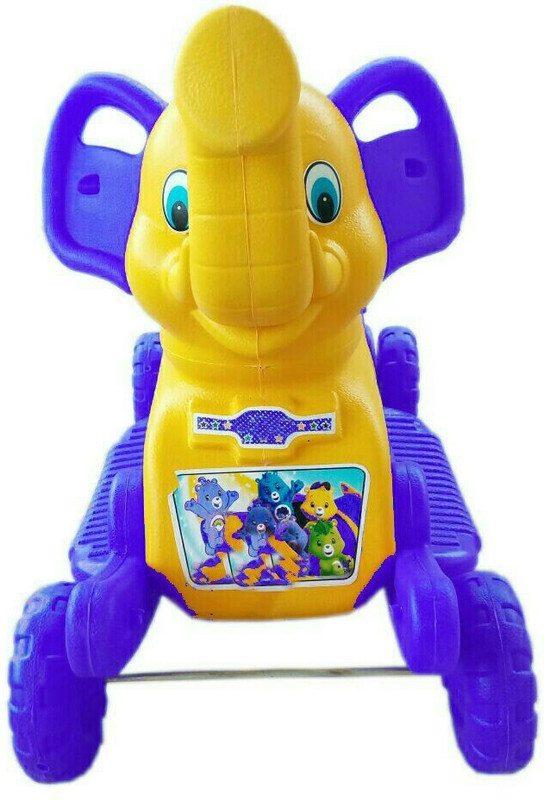 Smiley Bell Rocking Plastic Elephant(Blue, Yellow)