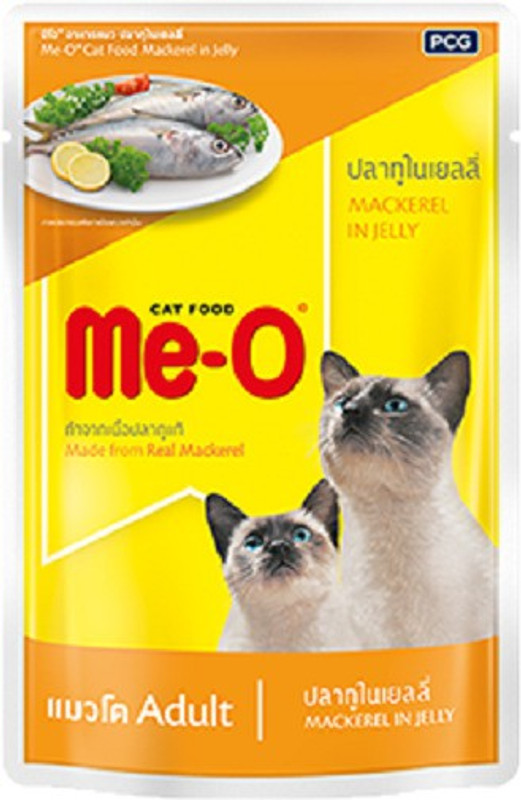Me-O Mackerel in Jelly Mackeral 1.2 kg (12x0.1 kg) Wet Adult Cat Food